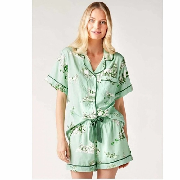 Katie Kime Other - Katie Kime New Holiday Toile Pajama Set Plus Size 3XL Fit Like 2X NWOT
